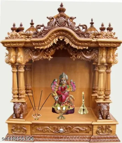 Sherawali Mata Durga Mata Murti (Mitti/Terracotta) - Vaishno Devi Murti for Pooja Room, For Home Temple, and Office Decor - Hindu Goddess Statue for Spiritual Worship
