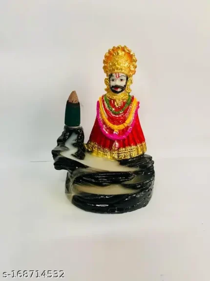 Lord Khatu Shyam Ji Idol Statue God Shyam Dev Spiritual Puja Vastu Figurine - Religious Pooja Gift Item & Murti for Mandir/Temple/Home Décor/Office Decorative Showpiece