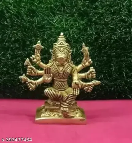 Pure Original Brass Varahi Amman 8 Handed Brass Statue | Lord Vishnu's Varaga Avatar Idol Statue | Varaga Devi Brass Idol | Varagi Silai (Small Size)