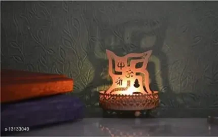 Divine Shadow Swasthik Tea Light Holder